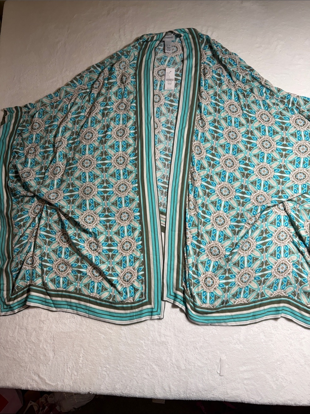 Catherines Spring Water Bohemian Open-Front Kimono